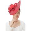 imageBABEYOND Tea Party Fascinator Hat for Women Kentucky Headwear Derby Pillbox Church Hat for Cocktail WeddingAred