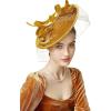 imageBABEYOND Tea Party Fascinator Kentucky Hat Fascinator Cocktail Pillbox Hat Derby HeadbandGold