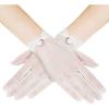 imageBABEYOND Wedding Lace Gloves  Ladies Mesh Tulle Short Tea Party ampamp Banquet Gloves for Summer DancingWhite