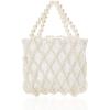 imageBABEYOND Women Pearl Clutch Purse  Bucket Beaded Bridal Evening Bag Formal Reticulated Bag with Inner Bag for Party Wedding