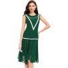 imageBABEYOND Womens 1920s Inspired Dress  Flapper Dress LowWaist Dress Sleeveless Party Chiffon Dress for WomenGreen