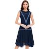 imageBABEYOND Womens 1920s Inspired Dress  Flapper Dress LowWaist Dress Sleeveless Party Chiffon Dress for WomenNavy