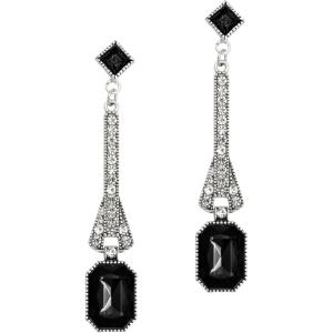 image1920s Flapper Earrings 20s Great Gatsby Earrings Vintage 20s Flapper Accessories Gatsby Costume AccessoriesBlack