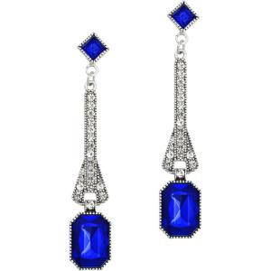 image1920s Flapper Earrings 20s Great Gatsby Earrings Vintage 20s Flapper Accessories Gatsby Costume AccessoriesBlue