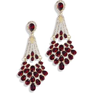 imageBABEYOND 1920s Flapper Art Deco Gatsby Earrings 20s Flapper Gatsby Accessories Vintage Wedding Dangle Pearl EarringsRed