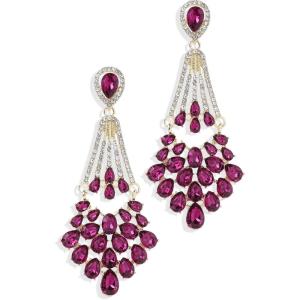 imageBABEYOND 1920s Flapper Art Deco Gatsby Earrings 20s Flapper Gatsby Accessories Vintage Wedding Dangle Pearl EarringsRose Red