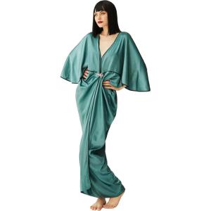 imageBABEYOND 1920s Satin Cocoon Gown  Hollywood Style Robe Great Gatsby Party Outfit Batwing Sleeves Art Deco Coat