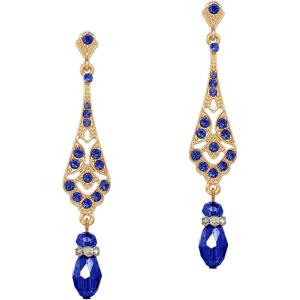 imageBABEYOND 1920s Vintage Wedding Pearl Dangle Drop Earrings Art Deco Gatsby Earringsgoldblue