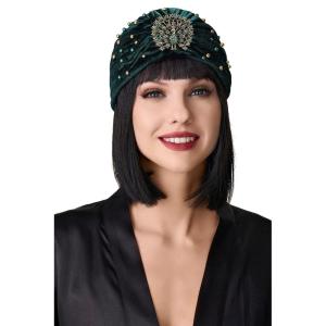 imageBABEYOND Gatsby Turban Hat Vintage 1920s Head Wrap Knit Pleated Turban 20s Cap