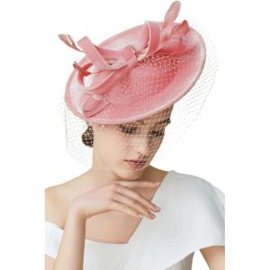 imageBABEYOND Tea Party Fascinator Kentucky Hat Fascinator Cocktail Pillbox Hat Derby HeadbandPink