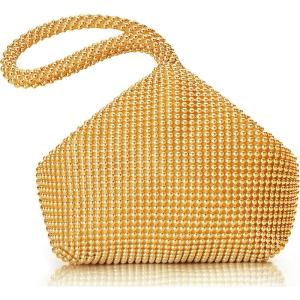 imageBABEYOND Womens Beaded Clutch Evening Bags Vintage Elegant Triangle Purse for 1920s Party Prom WeddingGold3