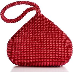 imageBABEYOND Womens Beaded Clutch Evening Bags Vintage Elegant Triangle Purse for 1920s Party Prom WeddingRed