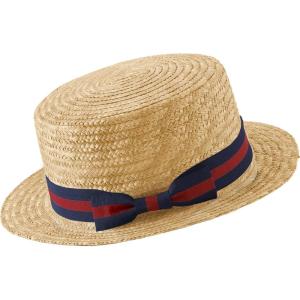 imageBABYOND Mens Brim Boater Hat Gatsby Straw Panama Hat Fedora Summer Beach Sun Hat 20s Costume AccessoriesBlue Red