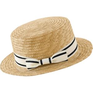 imageBABYOND Mens Brim Boater Hat Gatsby Straw Panama Hat Fedora Summer Beach Sun Hat 20s Costume AccessoriesWhite Black