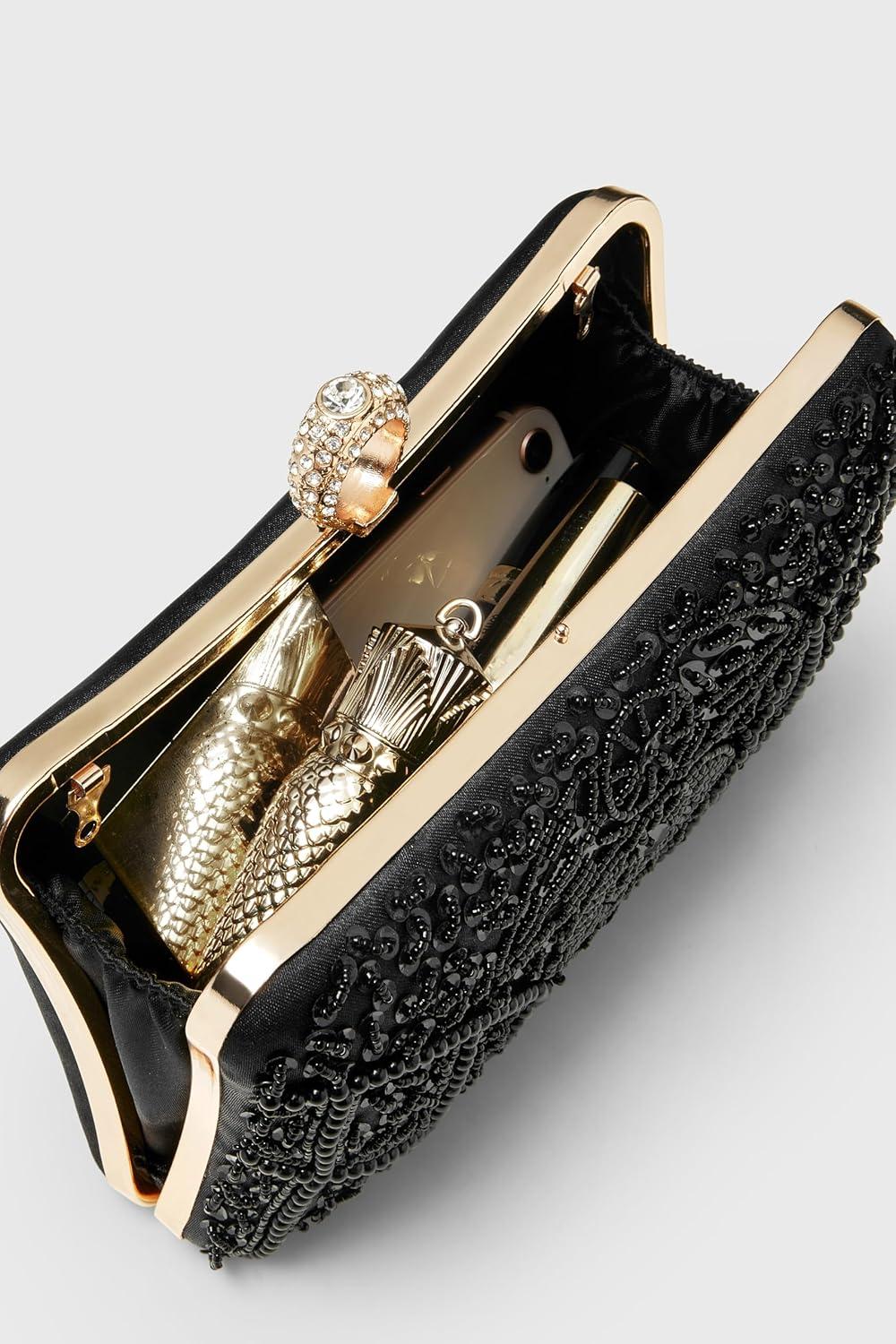 imageBABEYOND Evening Clutch Purses for Women  Vintage Evening Bag Accessories for Women Gatsby 1920s Beaded Sequin ClutchXblack