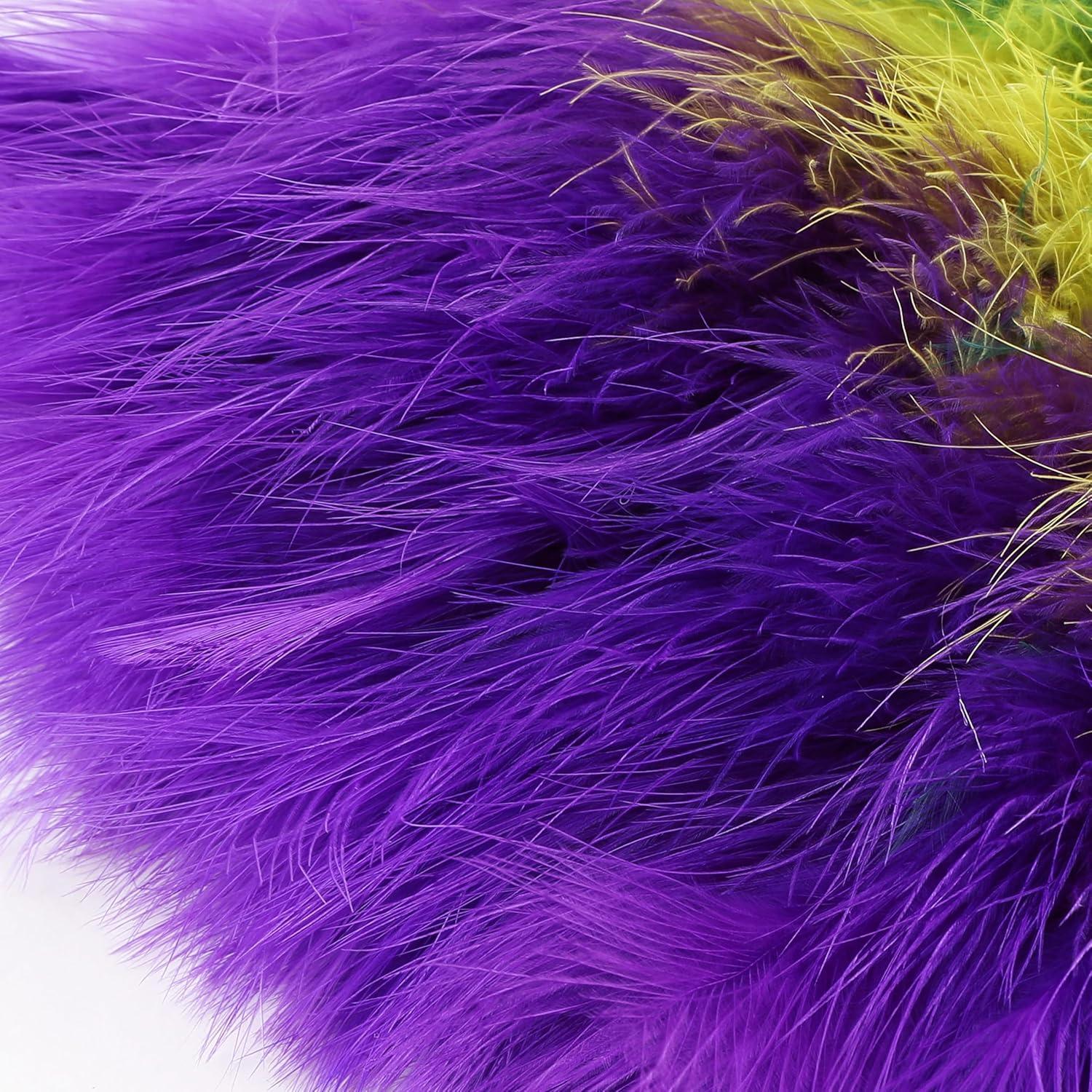 imageBABEYOND Marabou Feather Fan 20s Vintage Folding Fan Flapper Hand Fan for Costume Dancing Show Tea Party Wedding Decoration PinkPink RibDark Purple