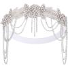 imageBABEYOND 1920s Accessories for Women  Great Gatsby Accessories Flapper Headband Headpiece Pearl Necklace Gloves for WomenWhite