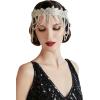imageBABEYOND 1920s Accessories for Women  Great Gatsby Accessories Flapper Headband Headpiece Pearl Necklace Gloves for WomenWhite