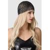 imageBABEYOND 1920s Beaded Cap Headpiece Belly Dance Cap Exotic Cleopatra Headpiece for Gatsby Themed PartyBlack