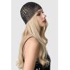 imageBABEYOND 1920s Beaded Cap Headpiece Belly Dance Cap Exotic Cleopatra Headpiece for Gatsby Themed PartyBlack