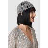 imageBABEYOND 1920s Beaded Cap Headpiece Belly Dance Cap Exotic Cleopatra Headpiece for Gatsby Themed PartySilver