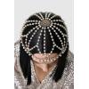 imageBABEYOND 1920s Crystal Cap Headpiece Rhinestone Head Chain Roaring 20s Great Gatsby Hair Accessories for Art Deco Party GoldGold