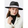 imageBABEYOND 1920s Fedora Hat for Men Gatsby Wide Brim Fedora Hat Felt Panama Cap with Band for Women MenBlack