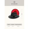 imageBABEYOND 1920s Fedora Hat for Men Gatsby Wide Brim Fedora Hat Felt Panama Cap with Band for Women MenBlack Red