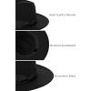 imageBABEYOND 1920s Fedora Hat for Men Gatsby Wide Brim Fedora Hat Felt Panama Cap with Band for Women MenBlack3