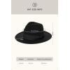 imageBABEYOND 1920s Fedora Hat for Men Gatsby Wide Brim Fedora Hat Felt Panama Cap with Band for Women MenBlack3