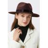 imageBABEYOND 1920s Fedora Hat for Men Gatsby Wide Brim Fedora Hat Felt Panama Cap with Band for Women MenBrown