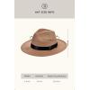 imageBABEYOND 1920s Fedora Hat for Men Gatsby Wide Brim Fedora Hat Felt Panama Cap with Band for Women MenCamel