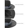 imageBABEYOND 1920s Fedora Hat for Men Gatsby Wide Brim Fedora Hat Felt Panama Cap with Band for Women MenDark Grey