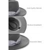 imageBABEYOND 1920s Fedora Hat for Men Gatsby Wide Brim Fedora Hat Felt Panama Cap with Band for Women MenLight Grey