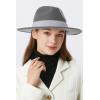 imageBABEYOND 1920s Fedora Hat for Men Gatsby Wide Brim Fedora Hat Felt Panama Cap with Band for Women MenLight Grey