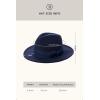 imageBABEYOND 1920s Fedora Hat for Men Gatsby Wide Brim Fedora Hat Felt Panama Cap with Band for Women MenNavy Blue