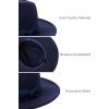 imageBABEYOND 1920s Fedora Hat for Men Gatsby Wide Brim Fedora Hat Felt Panama Cap with Band for Women MenNavy Blue