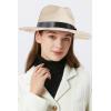 imageBABEYOND 1920s Fedora Hat for Men Gatsby Wide Brim Fedora Hat Felt Panama Cap with Band for Women MenOffwhite