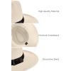 imageBABEYOND 1920s Fedora Hat for Men Gatsby Wide Brim Fedora Hat Felt Panama Cap with Band for Women MenOffwhite