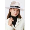 imageBABEYOND 1920s Fedora Hat for Men Gatsby Wide Brim Fedora Hat Felt Panama Cap with Band for Women MenWhite