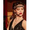 imageBABEYOND 1920s Flapper Accessories Gatsby Costume Accessories Set 20s Flapper Headband Pearl Necklace GlovesBlack Gold