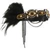 imageBABEYOND 1920s Flapper Accessories Gatsby Costume Accessories Set 20s Flapper Headband Pearl Necklace GlovesBlack Gold