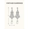 imageBABEYOND 1920s Flapper Art Deco Gatsby Earrings 20s Flapper Gatsby Accessories Vintage Wedding Dangle Pearl Earrings