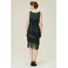 imageBABEYOND 1920s Flapper Dress Gatsby Fringed Dress Roaring 20sDark Green