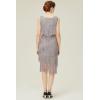 imageBABEYOND 1920s Flapper Dress Gatsby Fringed Dress Roaring 20sGray