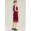 imageBABEYOND 1920s Flapper Dress Gatsby Fringed Dress Roaring 20sWine Red