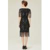 imageBABEYOND 1920s Flapper Dress Great Gatsby Fringed Sequins Dress for Prom PartyBlack Colorful