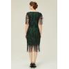 imageBABEYOND 1920s Flapper Dress Great Gatsby Fringed Sequins Dress for Prom PartyDark Green