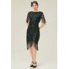 imageBABEYOND 1920s Flapper Dress Great Gatsby Fringed Sequins Dress for Prom PartyDark Green