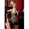 imageBABEYOND 1920s Flapper Dress Long Fringe Gatsby Dress Roaring 20s Sequin Beaded DressBlue
